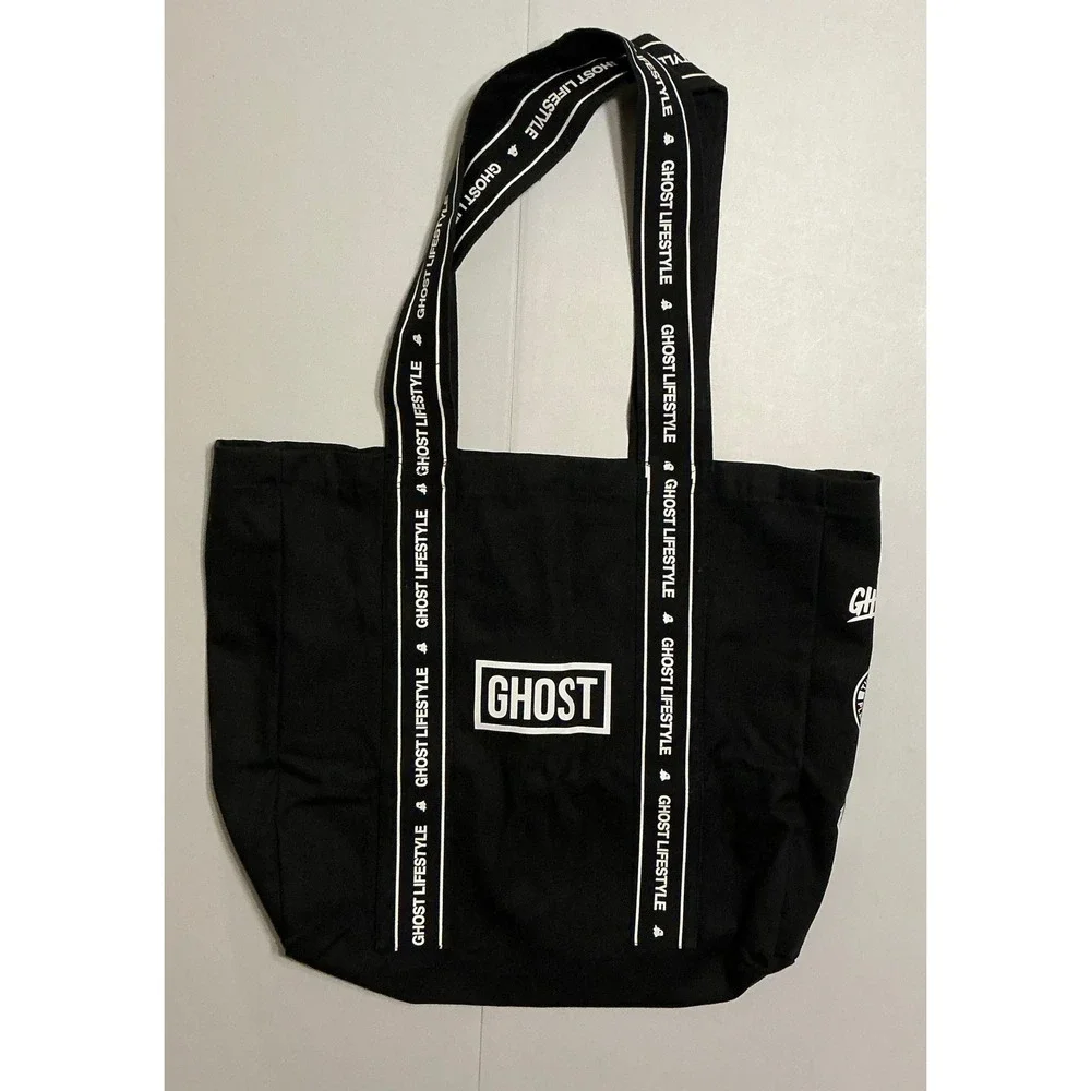 Ghost Lifestyle Canvas‎ Tote Bag Unisex Black White Protein Energy Supplement